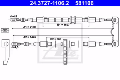 Трос ATE 24.3727-1106.2