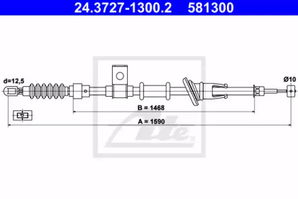 Трос ATE 24.3727-1300.2