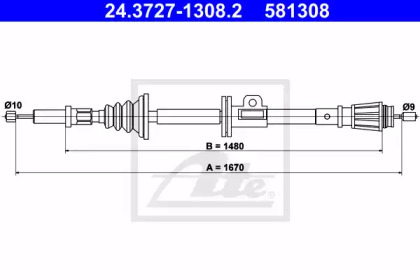 Трос ATE 24.3727-1308.2