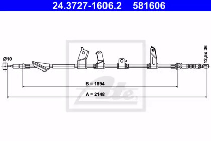 Трос ATE 24.3727-1606.2