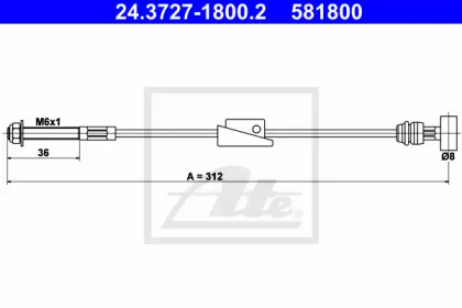 Трос ATE 24.3727-1800.2