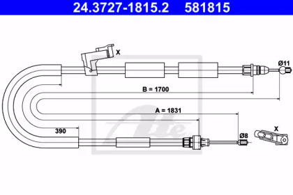 Трос ATE 24.3727-1815.2
