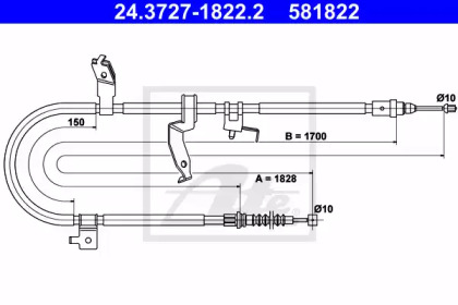 Трос ATE 24.3727-1822.2