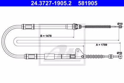 Трос ATE 24.3727-1905.2