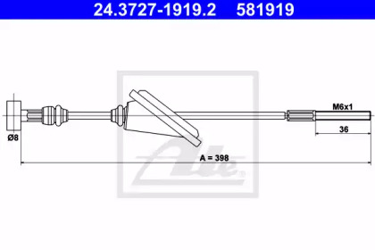 Трос ATE 24.3727-1919.2