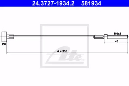 Трос ATE 24.3727-1934.2