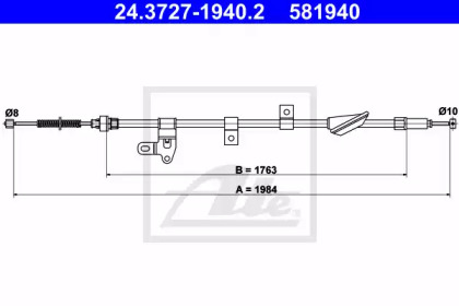 Трос ATE 24.3727-1940.2