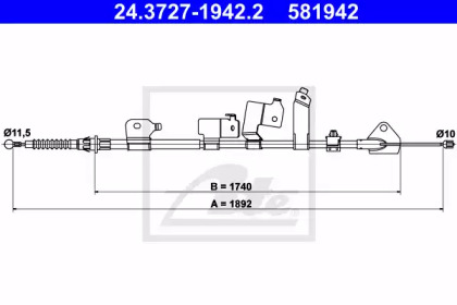 Трос ATE 24.3727-1942.2