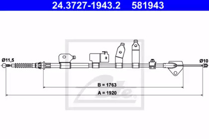 Трос ATE 24.3727-1943.2