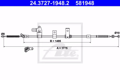 Трос ATE 24.3727-1948.2