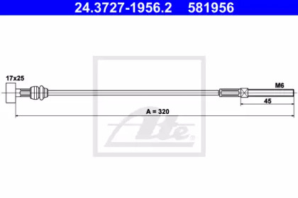 Трос ATE 24.3727-1956.2