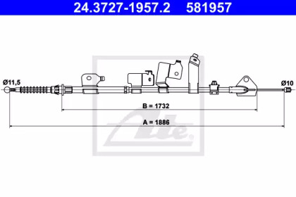 Трос ATE 24.3727-1957.2