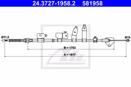 Трос ATE 24.3727-1958.2