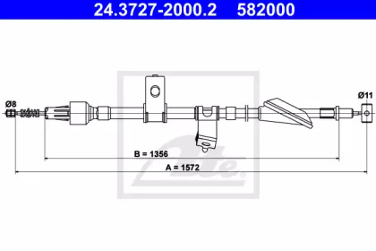 Трос ATE 24.3727-2000.2