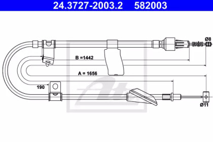 Трос ATE 24.3727-2003.2