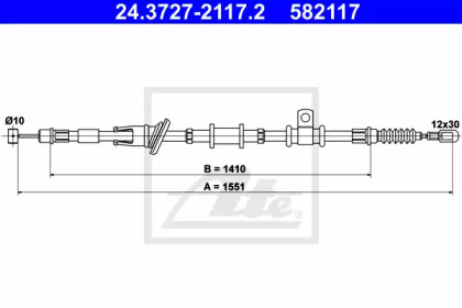 Трос ATE 24.3727-2117.2