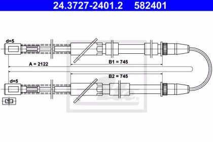 Трос ATE 24.3727-2401.2