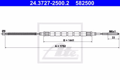 Трос ATE 24.3727-2500.2