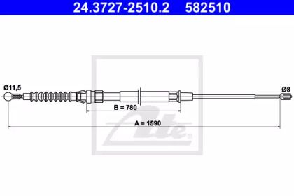 Трос ATE 24.3727-2510.2