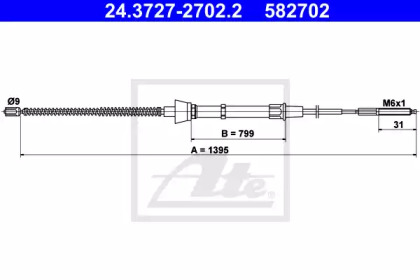 Трос ATE 24.3727-2702.2