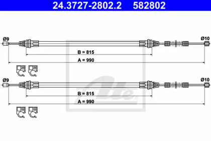 Трос ATE 24.3727-2802.2