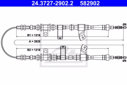 Трос ATE 24.3727-2902.2