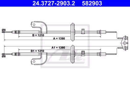 Трос ATE 24.3727-2903.2