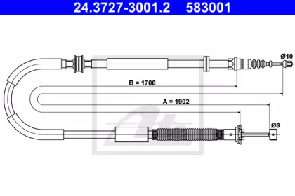 Трос ATE 24.3727-3001.2