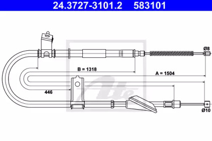 Трос ATE 24.3727-3101.2