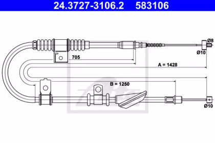 Трос ATE 24.3727-3106.2