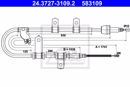 Трос ATE 24.3727-3109.2