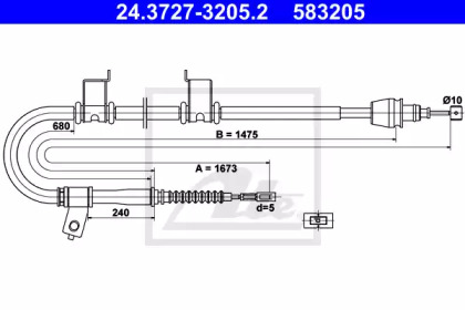Трос ATE 24.3727-3205.2