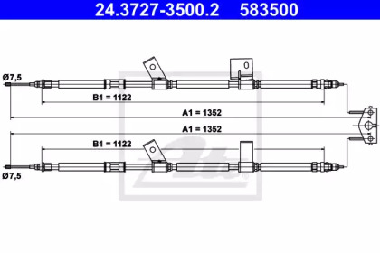 Трос ATE 24.3727-3500.2