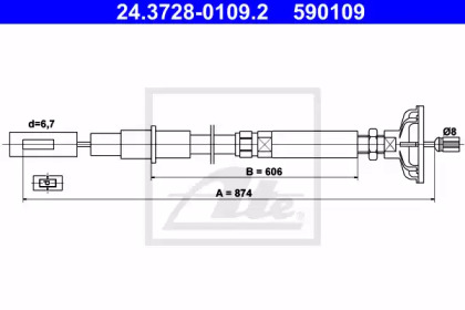 Трос ATE 24.3728-0109.2