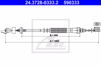 Трос ATE 24.3728-0333.2