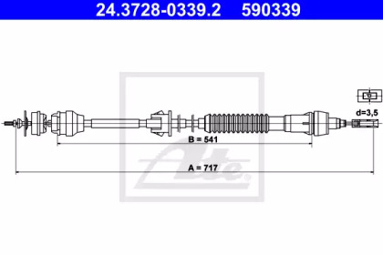 Трос ATE 24.3728-0339.2