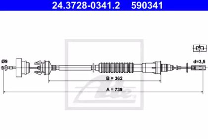 Трос ATE 24.3728-0341.2