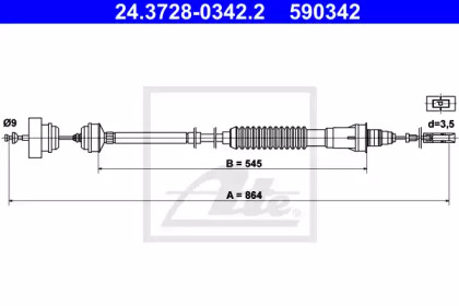 Трос ATE 24.3728-0342.2