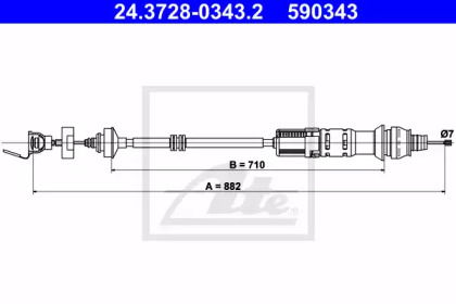 Трос ATE 24.3728-0343.2