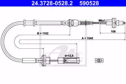 Трос ATE 24.3728-0528.2