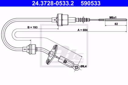 Трос ATE 24.3728-0533.2