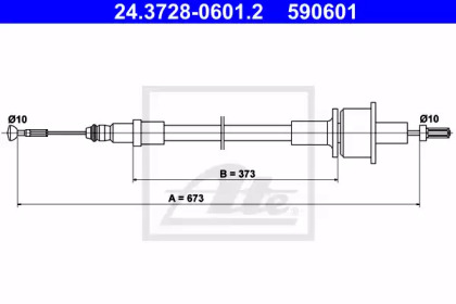 Трос ATE 24.3728-0601.2