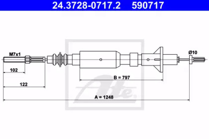 Трос ATE 24.3728-0717.2