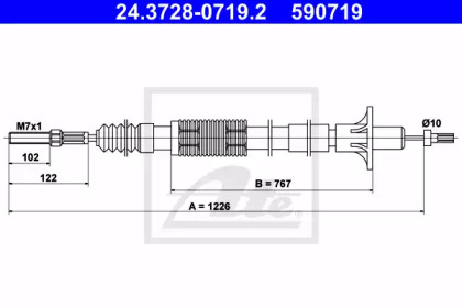 Трос ATE 24.3728-0719.2