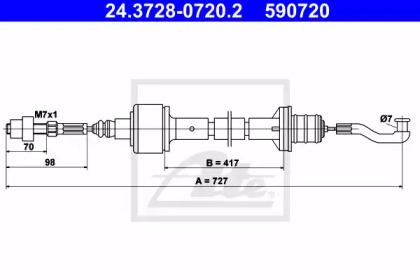 Трос ATE 24.3728-0720.2