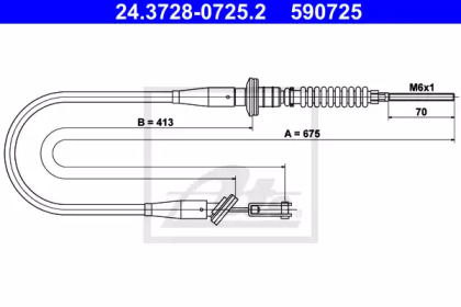 Трос ATE 24.3728-0725.2