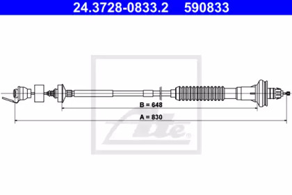 Трос ATE 24.3728-0833.2