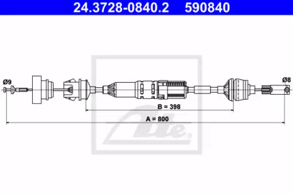 Трос ATE 24.3728-0840.2