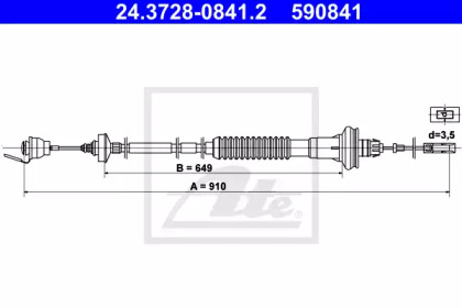 Трос ATE 24.3728-0841.2