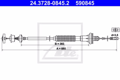 Трос ATE 24.3728-0845.2